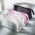 CustomShould PVC Transparent Stripe Waterproof Makeup Bag